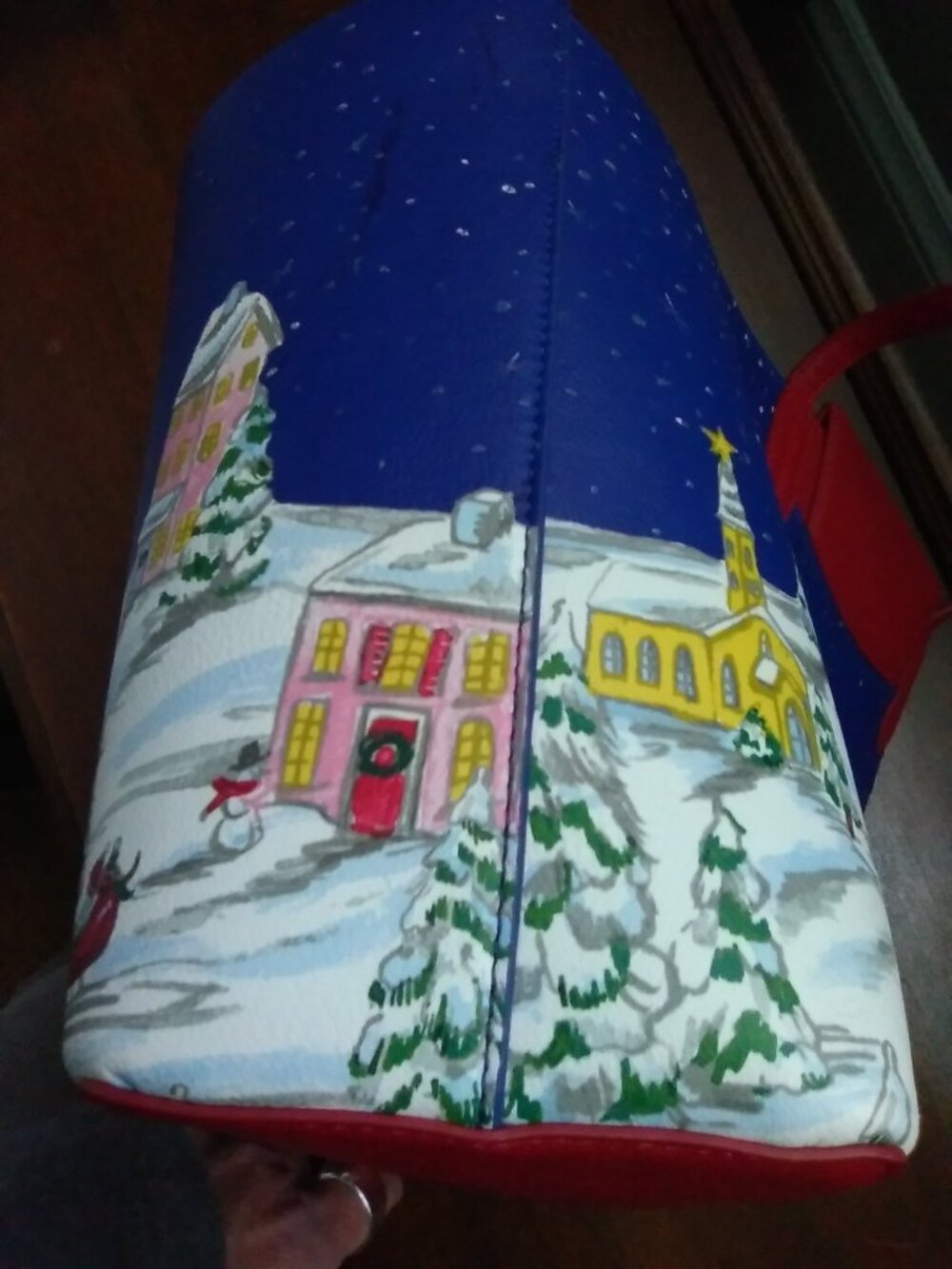 Talbots Christmas Scene Tote - Picture 7 of 10